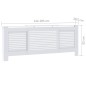 vidaXL MDF Heizkörperverkleidung Weiß 205 cm vidaXL MDF Heizkörperverkleidung Weiß 205 cm
