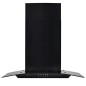 vidaXL Dunstabzugshaube Wandmontage Edelstahl 756 m³/h 60 cm Schwarz vidaXL Dunstabzugshaube Wandmontage Edelstahl 756 m³/h 60 cm Schwarz