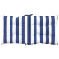 Niedriglehner-Auflagen 4 Stk. Blau & Weiß Gestreift Stoff Niedriglehner-Auflagen 4 Stk. Blau & Weiß Gestreift Stoff