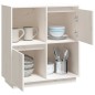 vidaXL Sideboard Weiß 74x35x80 cm Massivholz Kiefer vidaXL Sideboard Weiß 74x35x80 cm Massivholz Kiefer