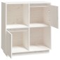 vidaXL Sideboard Weiß 74x35x80 cm Massivholz Kiefer vidaXL Sideboard Weiß 74x35x80 cm Massivholz Kiefer