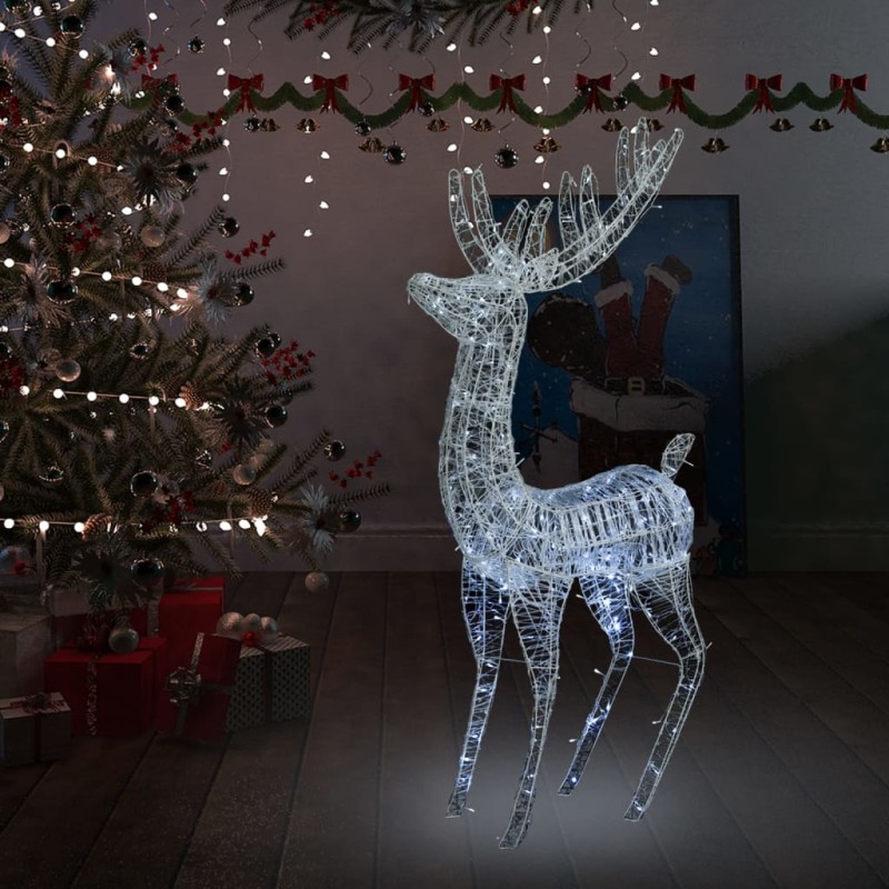 vidaXL LED-Rentier XXL Acryl Weihnachtsdeko 250 LED 180 cm Kaltweiß vidaXL LED-Rentier XXL Acryl Weihnachtsdeko 250 LED 180 cm Kaltweiß