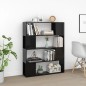 vidaXL Bücherregal Raumteiler Hochglanz-Schwarz 100x24x124 cm vidaXL Bücherregal Raumteiler Hochglanz-Schwarz 100x24x124 cm