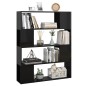 vidaXL Bücherregal Raumteiler Hochglanz-Schwarz 100x24x124 cm vidaXL Bücherregal Raumteiler Hochglanz-Schwarz 100x24x124 cm