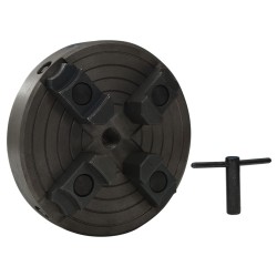 vidaXL 4-Backenfutter mit M18 Aufnahme Stahl Schwarz 150x63 mm