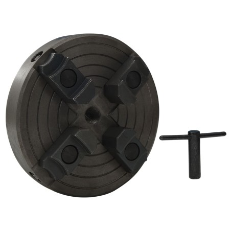 vidaXL 4-Backenfutter mit M18 Aufnahme Stahl Schwarz 150x63 mm
