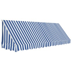 vidaXL Bistro-Markise Blau und Weiß 350 x 120 cm