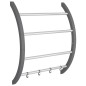 vidaXL Handtuchhalter mit Haken Silbern 56x16x72 cm Aluminium vidaXL Handtuchhalter mit Haken Silbern 56x16x72 cm Aluminium