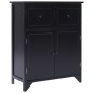 vidaXL Beistellschrank Schwarz 60 × 30 × 75 cm Paulownia Holz vidaXL Beistellschrank Schwarz 60 × 30 × 75 cm Paulownia Holz