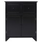 vidaXL Beistellschrank Schwarz 60 × 30 × 75 cm Paulownia Holz vidaXL Beistellschrank Schwarz 60 × 30 × 75 cm Paulownia Holz