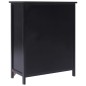 vidaXL Beistellschrank Schwarz 60 × 30 × 75 cm Paulownia Holz vidaXL Beistellschrank Schwarz 60 × 30 × 75 cm Paulownia Holz