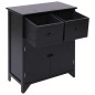 vidaXL Beistellschrank Schwarz 60 × 30 × 75 cm Paulownia Holz vidaXL Beistellschrank Schwarz 60 × 30 × 75 cm Paulownia Holz