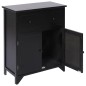 vidaXL Beistellschrank Schwarz 60 × 30 × 75 cm Paulownia Holz vidaXL Beistellschrank Schwarz 60 × 30 × 75 cm Paulownia Holz