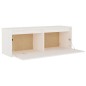 vidaXL Wandschrank Weiß 100x30x35 cm Massivholz Kiefer vidaXL Wandschrank Weiß 100x30x35 cm Massivholz Kiefer