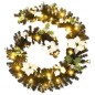 vidaXL Weihnachtsgirlande mit LED-Lichtern Schwarz 2,7 m PVC vidaXL Weihnachtsgirlande mit LED-Lichtern Schwarz 2,7 m PVC