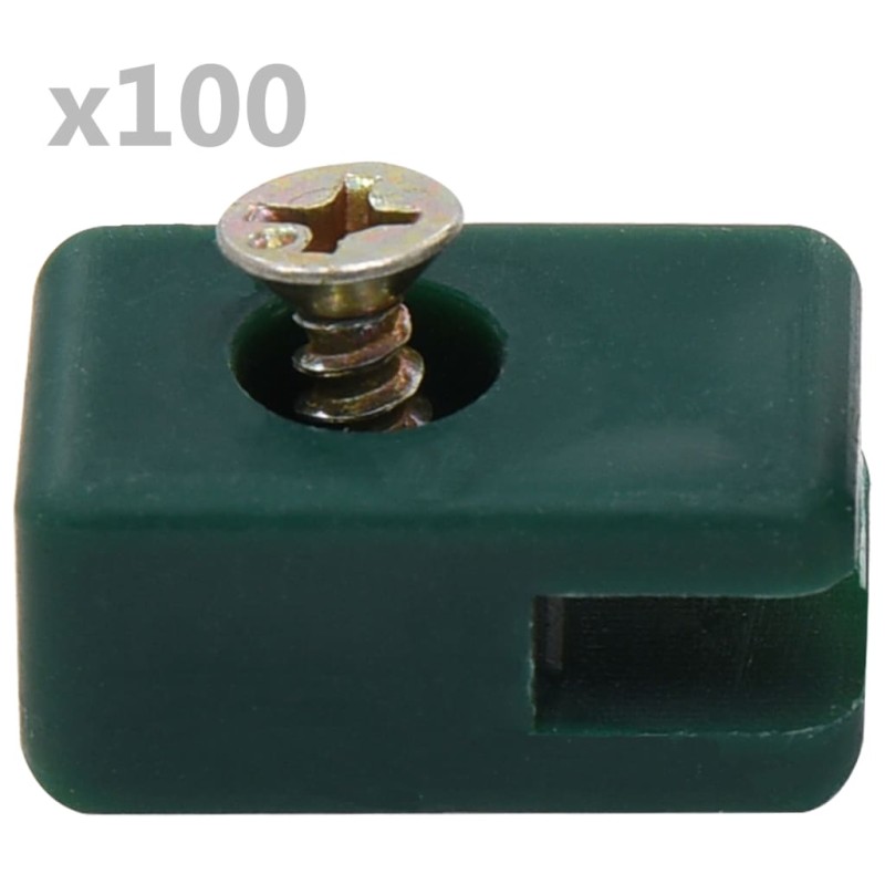 vidaXL Spanndrahthalter mit Schraube 100 Sets Grün vidaXL Spanndrahthalter mit Schraube 100 Sets Grün