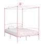 vidaXL Himmelbett-Gestell Rosa Metall 120 x 200 cm vidaXL Himmelbett-Gestell Rosa Metall 120 x 200 cm