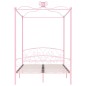 vidaXL Himmelbett-Gestell Rosa Metall 120 x 200 cm vidaXL Himmelbett-Gestell Rosa Metall 120 x 200 cm