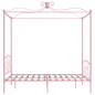 vidaXL Himmelbett-Gestell Rosa Metall 120 x 200 cm vidaXL Himmelbett-Gestell Rosa Metall 120 x 200 cm