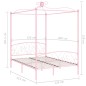 vidaXL Himmelbett-Gestell Rosa Metall 120 x 200 cm vidaXL Himmelbett-Gestell Rosa Metall 120 x 200 cm