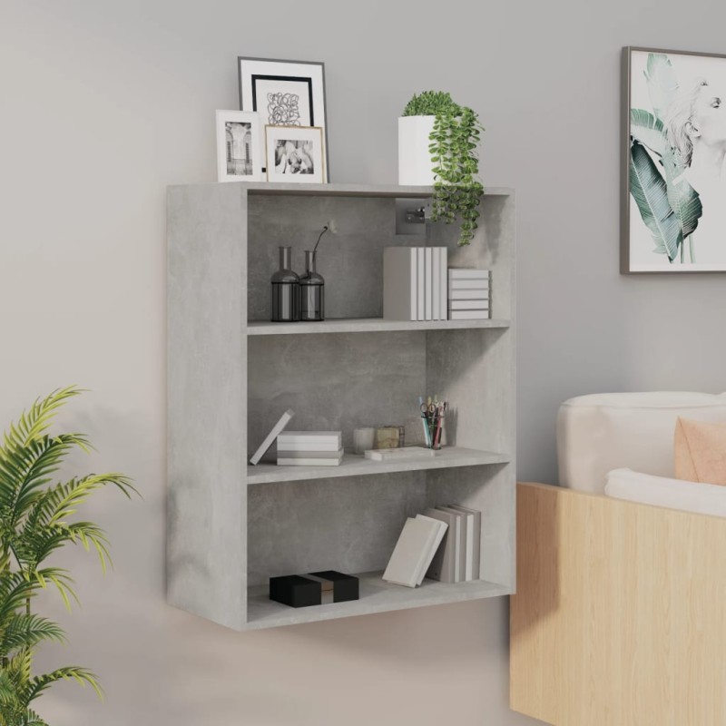 vidaXL Hängeschrank Betongrau 69,5x32,5x90 cm vidaXL Hängeschrank Betongrau 69,5x32,5x90 cm