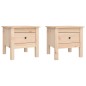 vidaXL Beistelltische 2 Stk. 40x40x39 cm Massivholz Kiefer vidaXL Beistelltische 2 Stk. 40x40x39 cm Massivholz Kiefer
