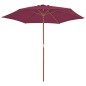 vidaXL Sonnenschirm mit Holz-Mast 270 cm Bordeauxrot vidaXL Sonnenschirm mit Holz-Mast 270 cm Bordeauxrot