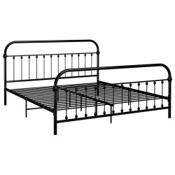 vidaXL Bettgestell Schwarz Metall 180×200 cm
