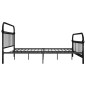 vidaXL Bettgestell Schwarz Metall 180×200 cm vidaXL Bettgestell Schwarz Metall 180×200 cm