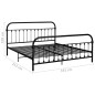vidaXL Bettgestell Schwarz Metall 180×200 cm vidaXL Bettgestell Schwarz Metall 180×200 cm