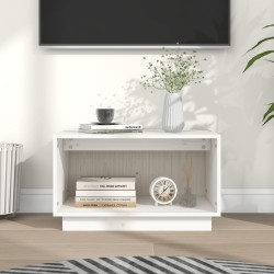 vidaXL TV-Schrank Weiß 60x35x35 cm Massivholz Kiefer