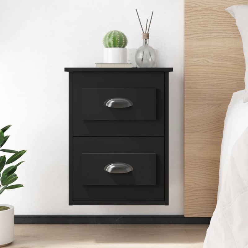 vidaXL Wand-Nachttisch Schwarz 41,5x36x53 cm vidaXL Wand-Nachttisch Schwarz 41,5x36x53 cm