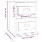 vidaXL Wand-Nachttisch Schwarz 41,5x36x53 cm vidaXL Wand-Nachttisch Schwarz 41,5x36x53 cm