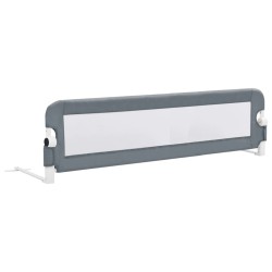 vidaXL Kleinkind-Bettschutzgitter Grau 150x42 cm Polyester