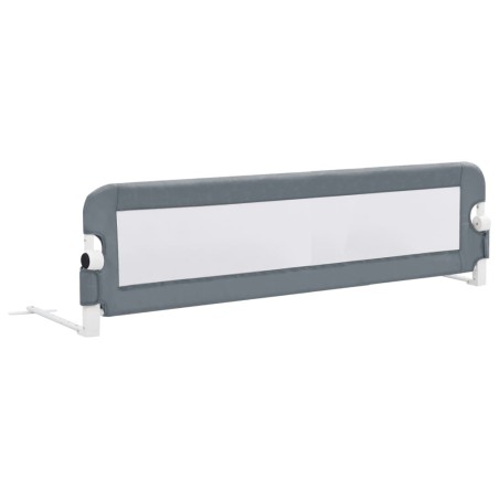 vidaXL Kleinkind-Bettschutzgitter Grau 150x42 cm Polyester