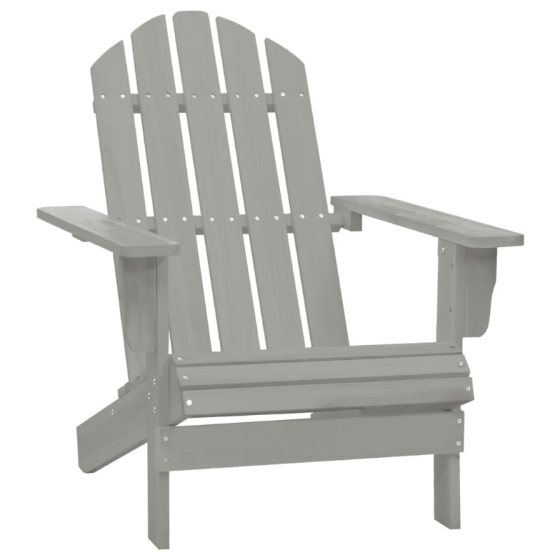 vidaXL Gartenstuhl Holz Grau vidaXL Gartenstuhl Holz Grau