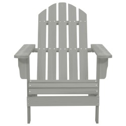 vidaXL Gartenstuhl Holz Grau