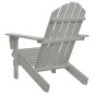 vidaXL Gartenstuhl Holz Grau vidaXL Gartenstuhl Holz Grau