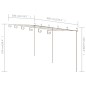 vidaXL Garten-Pergola Antik-Braun 6x3x2,5 m Eisen vidaXL Garten-Pergola Antik-Braun 6x3x2,5 m Eisen