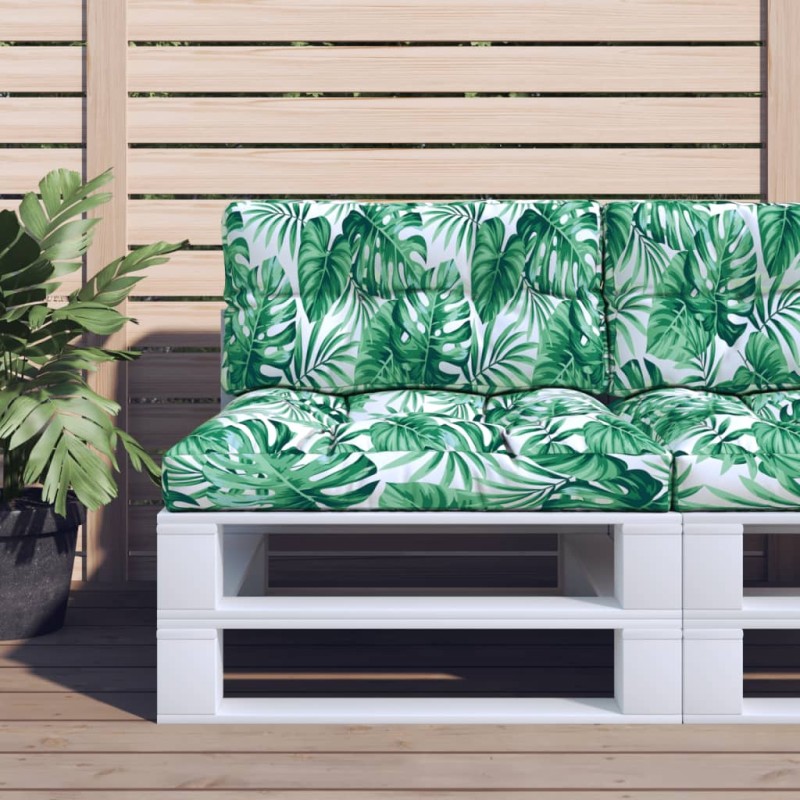 vidaXL Palettensofa-Kissen Blattmuster 70x40x10 cm vidaXL Palettensofa-Kissen Blattmuster 70x40x10 cm
