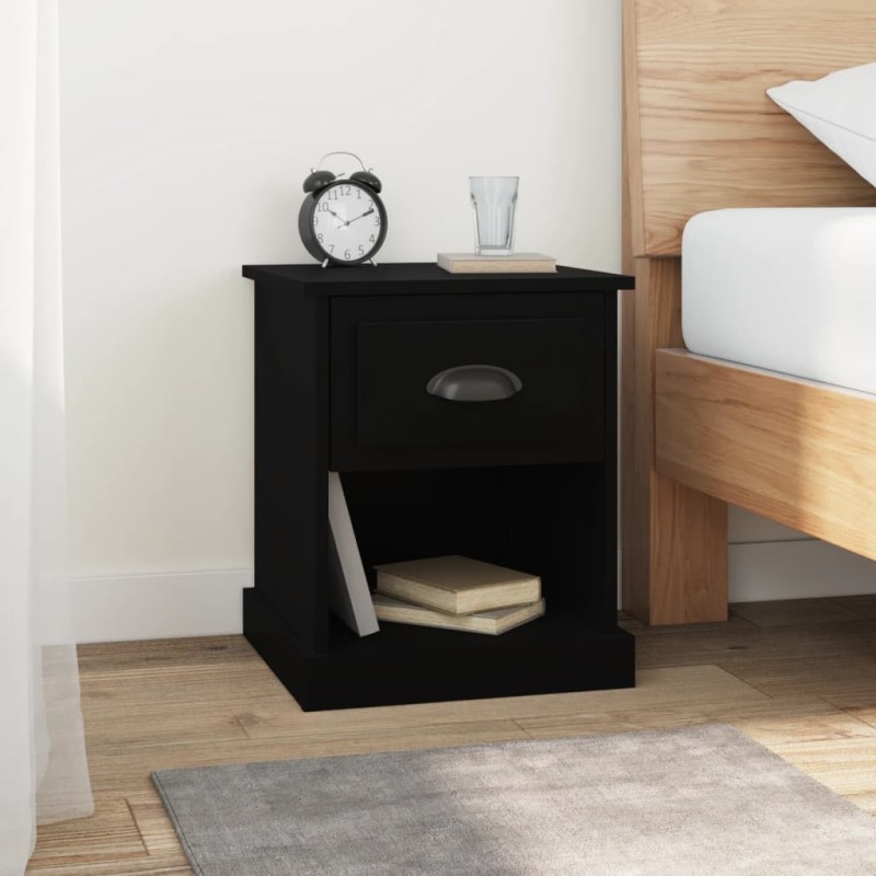 vidaXL Nachttisch Schwarz 39x39x47,5 cm Holzwerkstoff vidaXL Nachttisch Schwarz 39x39x47,5 cm Holzwerkstoff
