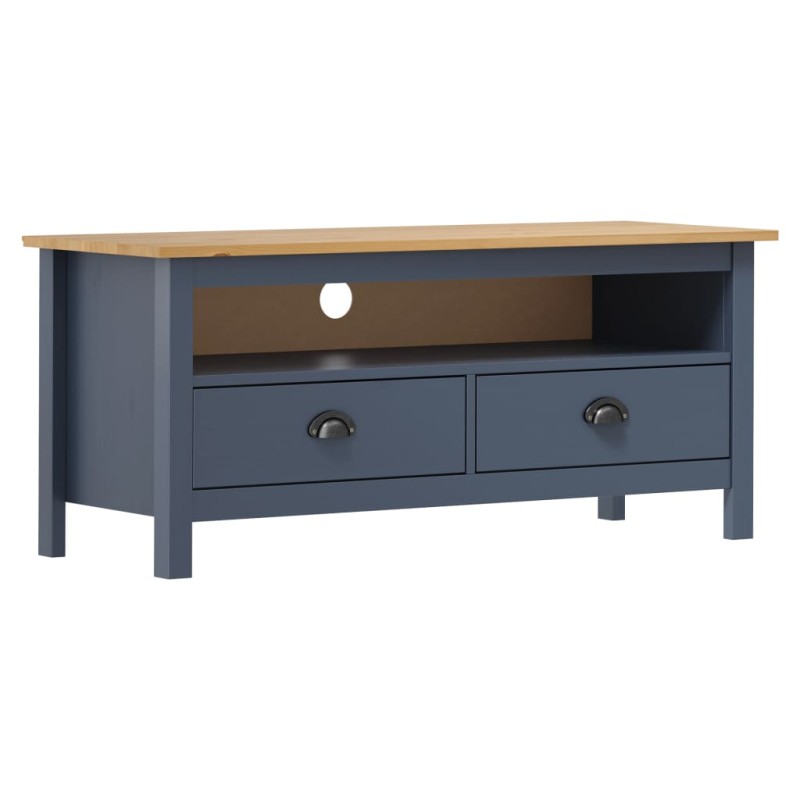 vidaXL TV-Schrank Hill Grau 110x40x47 cm Kiefer Massivholz vidaXL TV-Schrank Hill Grau 110x40x47 cm Kiefer Massivholz