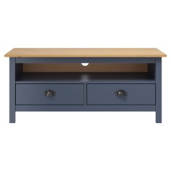 vidaXL TV-Schrank Hill Grau 110x40x47 cm Kiefer Massivholz