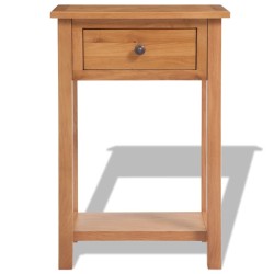 vidaXL Konsolentisch 50x32x75 cm Massivholz Eiche