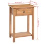 vidaXL Konsolentisch 50x32x75 cm Massivholz Eiche vidaXL Konsolentisch 50x32x75 cm Massivholz Eiche