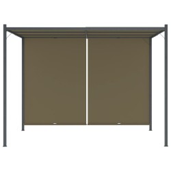 vidaXL Gartenpergola mit Ausziehbarem Dach 3x3 m Taupe 180 g/m²