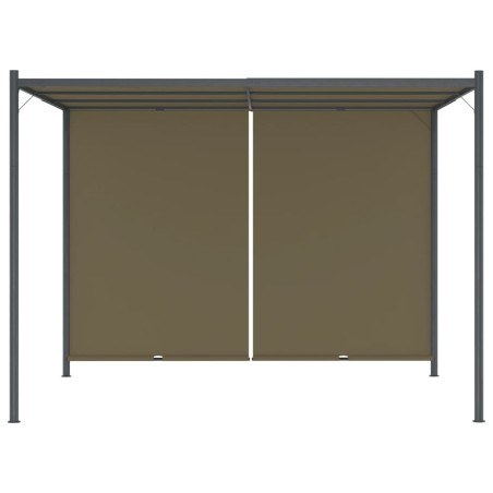 vidaXL Gartenpergola mit Ausziehbarem Dach 3x3 m Taupe 180 g/m²