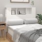 vidaXL Kopfteil mit Ablagen Hochglanz-Weiß 120x18,5x104,5 cm vidaXL Kopfteil mit Ablagen Hochglanz-Weiß 120x18,5x104,5 cm