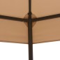 vidaXL Gartenpavillon Partyzelt Hexagonal Beige 323x265 cm vidaXL Gartenpavillon Partyzelt Hexagonal Beige 323x265 cm