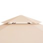 vidaXL Gartenpavillon Partyzelt Hexagonal Beige 323x265 cm vidaXL Gartenpavillon Partyzelt Hexagonal Beige 323x265 cm